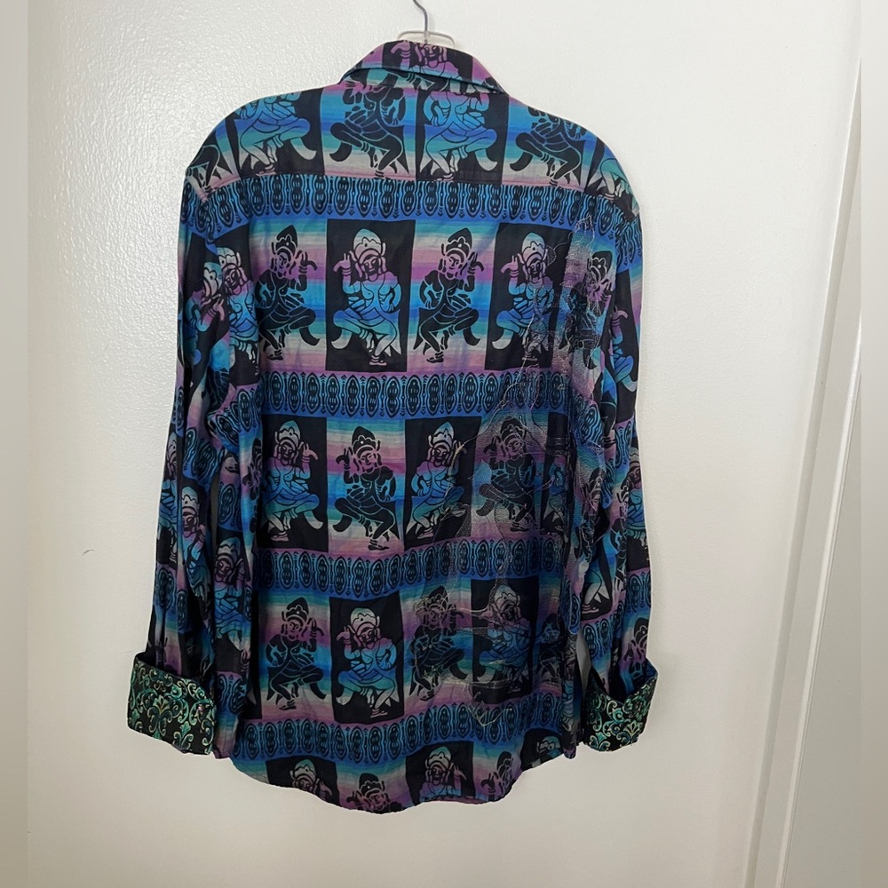 Robert Graham Dancing Buddha Limited Edition button down shirt XL - Picture 5 of 9